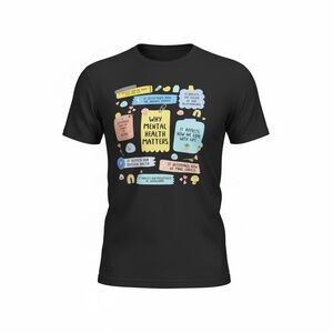 Why Mental Health Matters Graphic T‑Shirt - Black